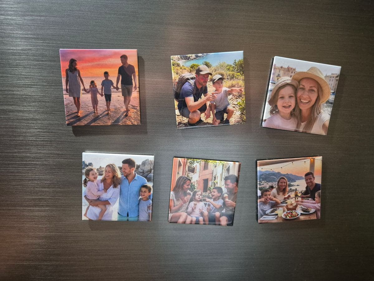 Foto-Magnet am Kühlschrank
